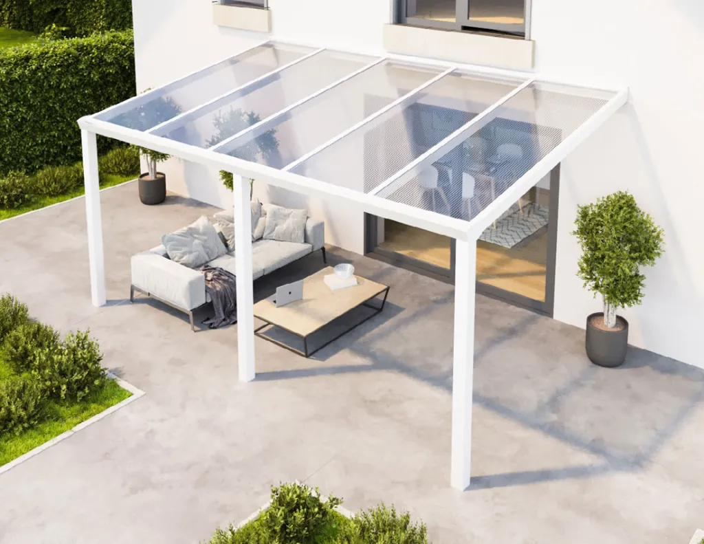 Terrassenueberdachung-Alu-5-x-3-m-weiß-Ansicht-schräg oben.webp